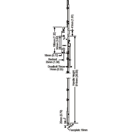 Strybuc Manual Shootbolt Lock Ext 850-8778339